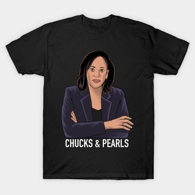 harris love chucks and pearls T-Shirt by terror machine std